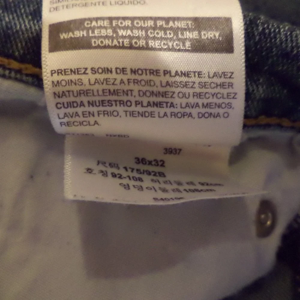 DENIZEN from LEVI'S 231 Athletic- 5-Pocket - Denim Jeans  Size: 36/32-Flat Front - Picture 12 of 13